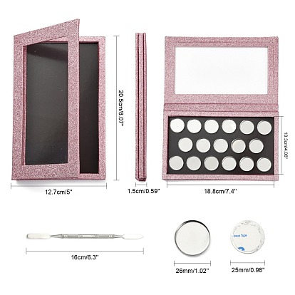 China Factory Magnetic Empty Makeup Palette, with 20PCS Removable Iron Pans  & 1PC Spatula & 20PCS Adhesive Metal Stickers, for Eyeshadow Lipstick Makeup  Pallet 20.5x12.7x1.5cm in bulk online 
