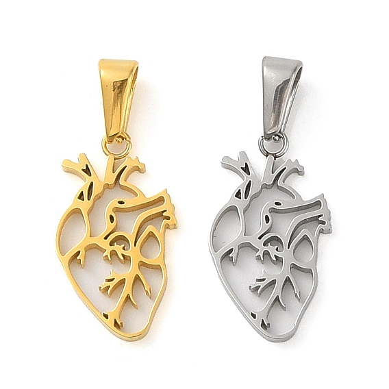 304 подвески из нержавеющей стали, очарование в форме сердца