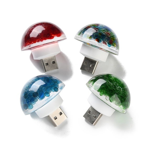 Декоративная тарелка из смолы и эпоксидной смолы ночник, с настольной лампой usb декор стола в спальне, гриб