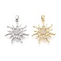 Латунные микропаве прозрачные подвески с фианитом, солнечные чары
