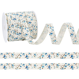 50м хлопковая лента, цветочным узором