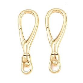 Brass Swivel Lobster Claw Clasps, Swivel Snap Hook, Cadmium Free & Lead Free, Long-Lasting Plated, Rack Plating