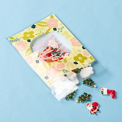 Rectangle OPP Cellophane Bags, Small Jewelry Storage Bags, Self-Adhesive Sealing Bags, with Word Thank You