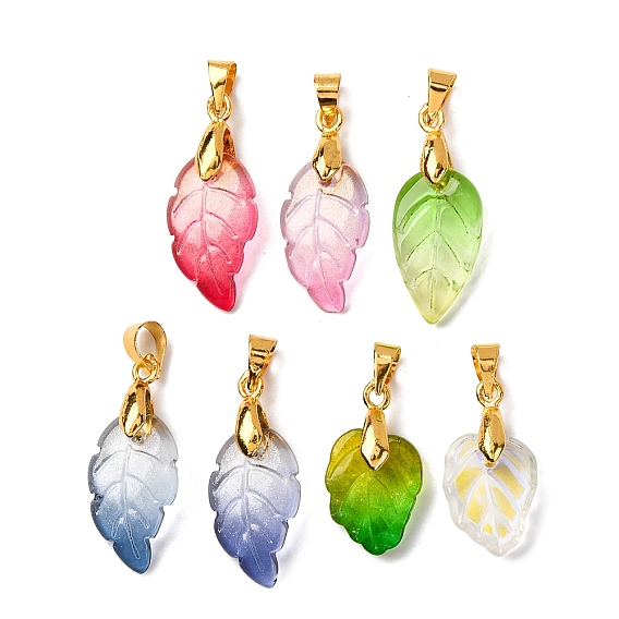 Прозрачные стеклянные подвески, лист