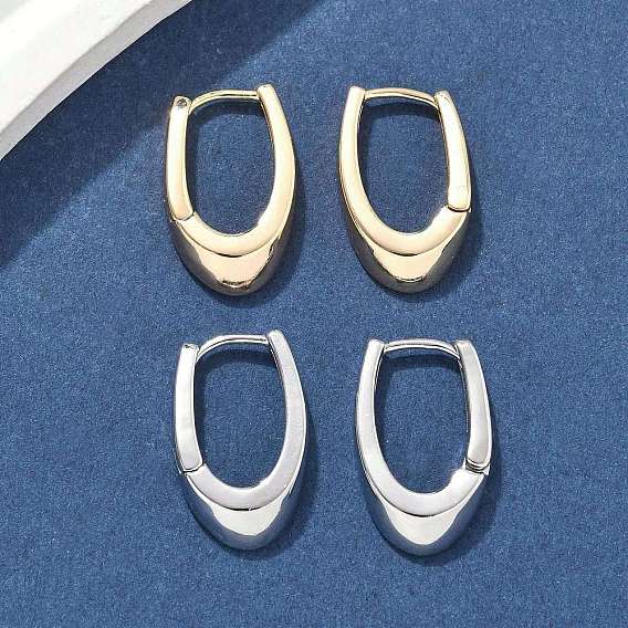 U-образные латунные серьги-кольца