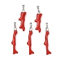 Opaque Acrylic Imitation Coral Big Pendants, Nuggets Charms