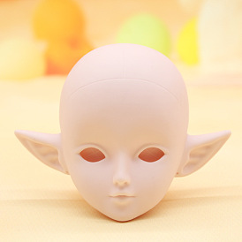 Plastic Doll Head, without Eyes, for Female BJD Doll Accessories Marking