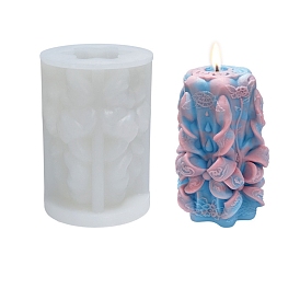 Embossed Pillar DIY Candle Silicone Molds, for Scented Candle Making