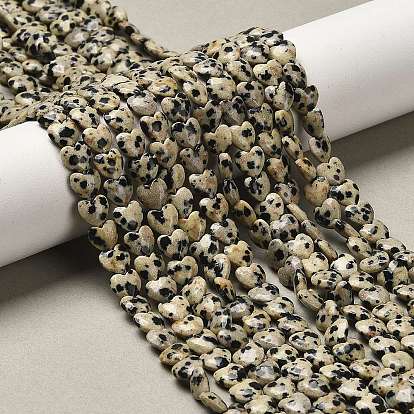 Природные яшмы далматин бисер нитей, сердце