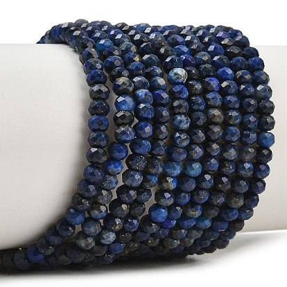 Natural Lapis Lazuli Beads Strands, Faceted, Rondelle