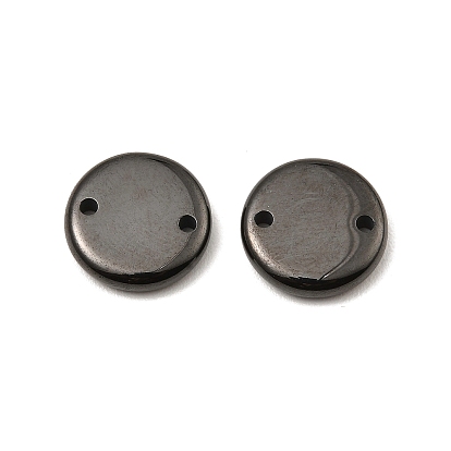 Bioceramics Zirconia Ceramic Connector Charms, No Fading and Hypoallergenic, Flat Round