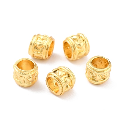 Crémaillère en alliage de placage perles européennes, Perles avec un grand trou   , sans cadmium et sans plomb, plaqué longue durée, colonne