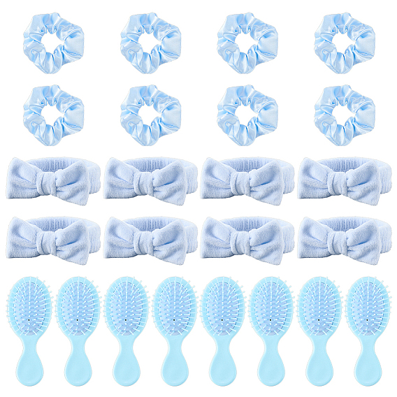 Bridesmaid Invitation Gift Sets, including Velvet Elastic Headbands, Polyester Elastic Hair Ties and ABS Plastic Air Cushion Massage Comb