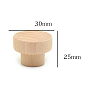 Wood Cabinet Door Knobs, Kitchen Drawer Pulls Cabinet Handles, Flat Round