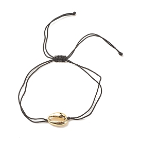Alloy Shell Shape Braided Bead Bracelet for Women