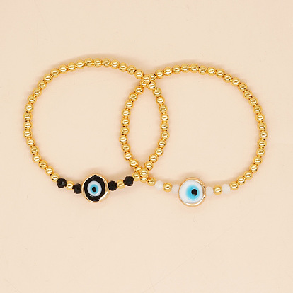 Bohemian Style Colorfast Beaded Star Glass Eye Bracelet for Women
