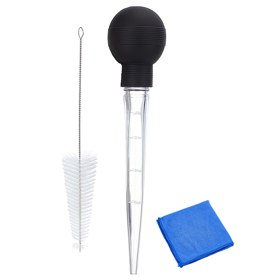 1Поливная воронка для цветочного горшка из резины и пластика ПП, с чистящей щеткой, с 1многофункциональной салфеткой из микрофибры ПК