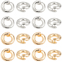 20шт 2 цвета латуни открытые соединительные кольца, реальный 14 k позолоченный, круглые стопорные соединительные кольца