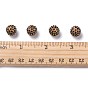 Perles de strass en alliage, Grade a, ronde, métal couleur or, Trou: 2mm