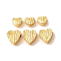 Brass Beads, Heart, Long-Lasting Plated, Rack Plating