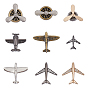9 шт. 9 стили литые задние булавки для рюкзака и одежды, самолет