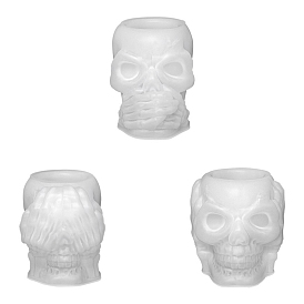 Halloween Skull DIY Silicone Candle Molds, for Candle Making