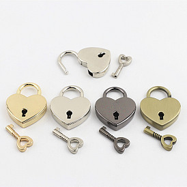 Zinc Alloy Twist Bag Lock Purse Catch Clasps, Heart-shaped Lock, for DIY Bag Purse Hardware Accessories