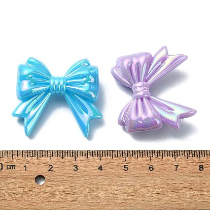 Opaque Acrylic Beads, AB Color, Bowknot