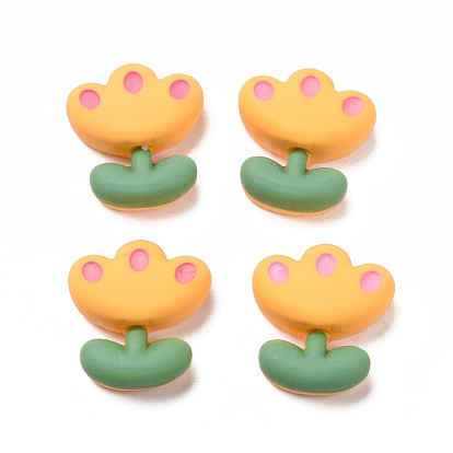 Opaque Resin Cabochons, Flower