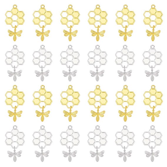 Подвески из сплава , пчелы и соты, для изготовления ювелирных изделий, без кадмия и без свинца