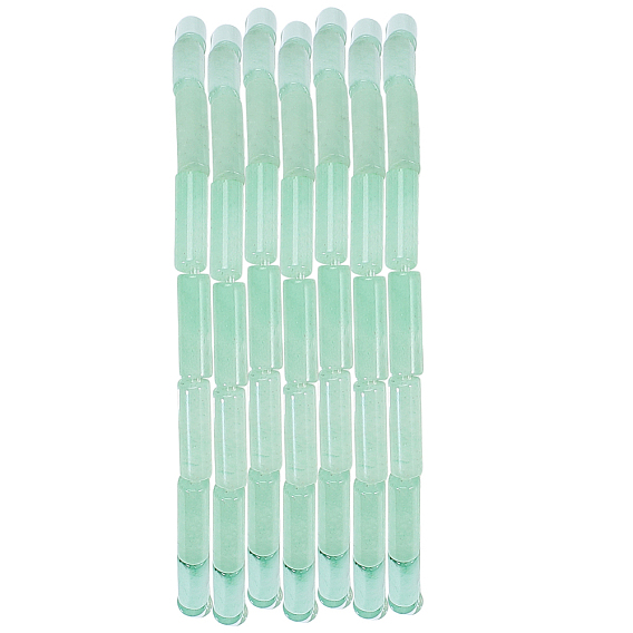 1 Нить из натуральных авантюриновых колонновидных бусин