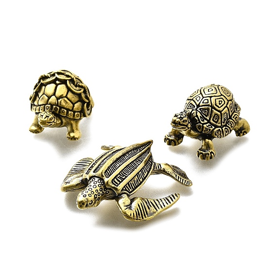 Латунная статуэтка черепахи для украшения стола в гостиной