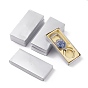 Zinc Alloy Bottle Openers, Beer Opener Keychain, with Natural Gemstone Cabochons & Paper Box Package