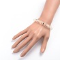 Electroplate Glass Beads Stretch Bracelets, with Antique Silver Alloy Findings, 60mm