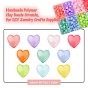 600Pcs 10 Colors Imitation Jelly Acrylic Beads, Heart