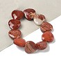 Натуральные красные яшмы бусы пряди, граненые, сердце