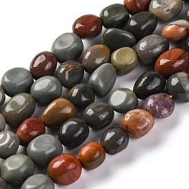 Natural Ocean Jasper Beads Strands, Nuggets, Tumbled Stone