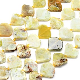 Natural Yellow Opal Beads Strands, Diamond Shaped