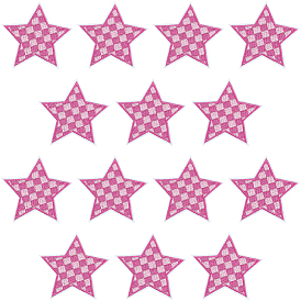 20 шт. полиэстеровые заплатки для одежды, звезда с сеткой