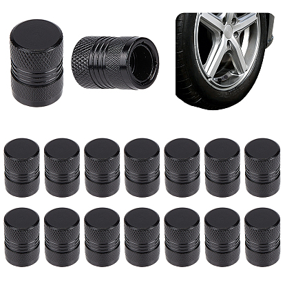 16 pièces de bouchons de valve de pneu en alliage d'aluminium, Bouchons anti-poussière de valve de pneu pour roues de voiture
