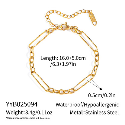 Браслеты из нержавеющей стали для женщин, реальный 18 k позолоченный