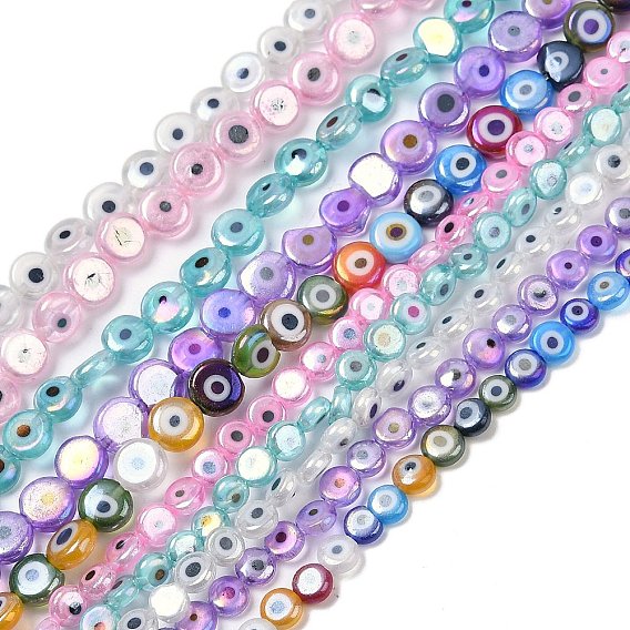 Ручной сглаза бусины бисер нитей, плоско-круглые