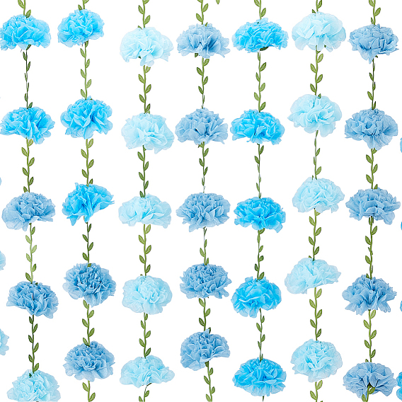 108шт. 3 цветов, декоративные бумажные цветы-шары для вечеринки, свадьбы, дома и улицы., с полиэфирным кордом, с имитацией зеленого растения на ткани размером 20м