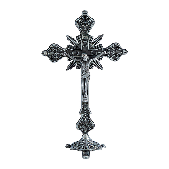 Statue de croix crucifix en alliage religieux, pour la décoration de bureau à domicile