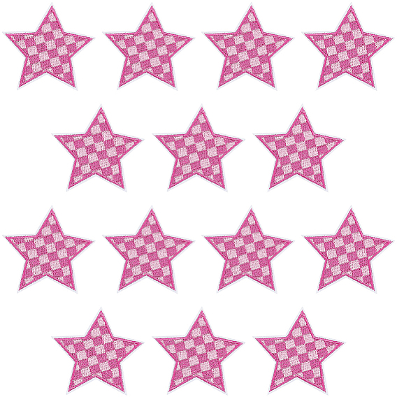 20 шт. полиэстеровые заплатки для одежды, звезда с сеткой