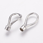 304 Stainless Steel Magnetic Clasps with Glue-in Ends, Smooth Surface