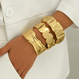 Роскошные геометрические браслеты неправильной формы из цинкового сплава с шарнирами для женщин, идеальный подарок на праздник