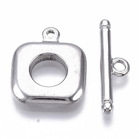 304 Stainless Steel Toggle Clasps, Rectangle