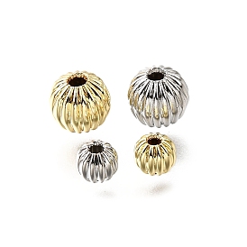 Латунная гофрированная бисера, без свинца и без кадмия, стойки покрытие, прочное покрытие, круглые