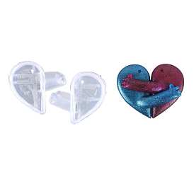 DIY Silicone Hugging Heart Split Pendant Molds, Resin Casting Molds, for UV Resin, Epoxy Resin Jewelry Making